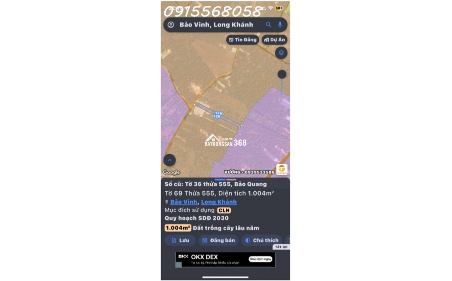  Chủ Ngộp – Cắt Lỗ Sâu 1Tỷ3 lúc mua tới 1ty9– Lô 1004m² (8x126) Tại Bảo Quang, Long Khánh – Đất Đẹp, Sổ Rõ Ràng – Không Thương Lượng!